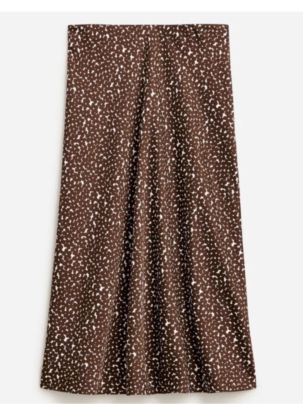 J. Crew Brown Floral Slip Skirt